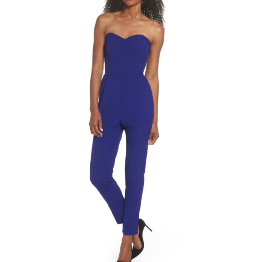 Strapless Slim Leg Jumpsuit